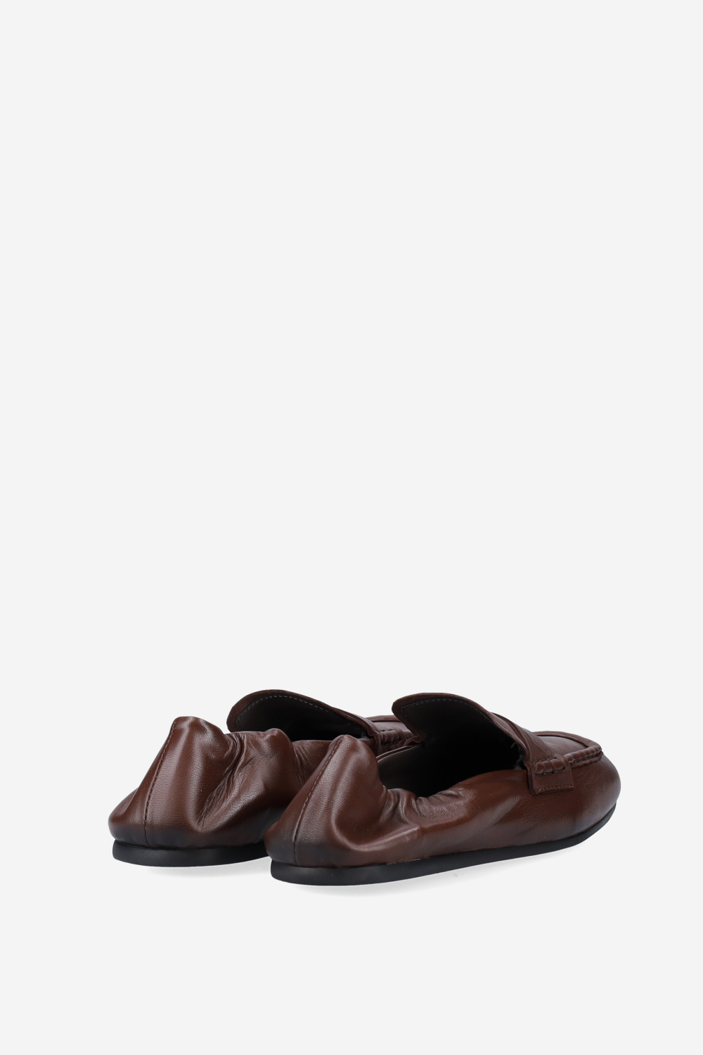 Penny square leather loafers