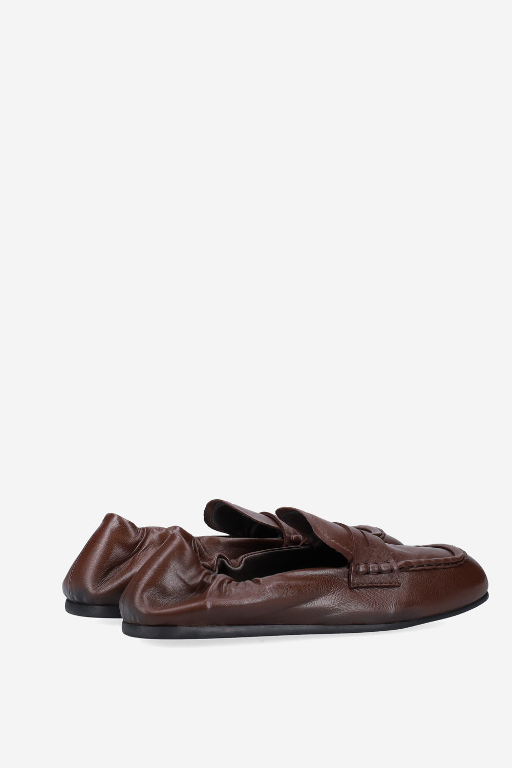 Penny square leather loafers