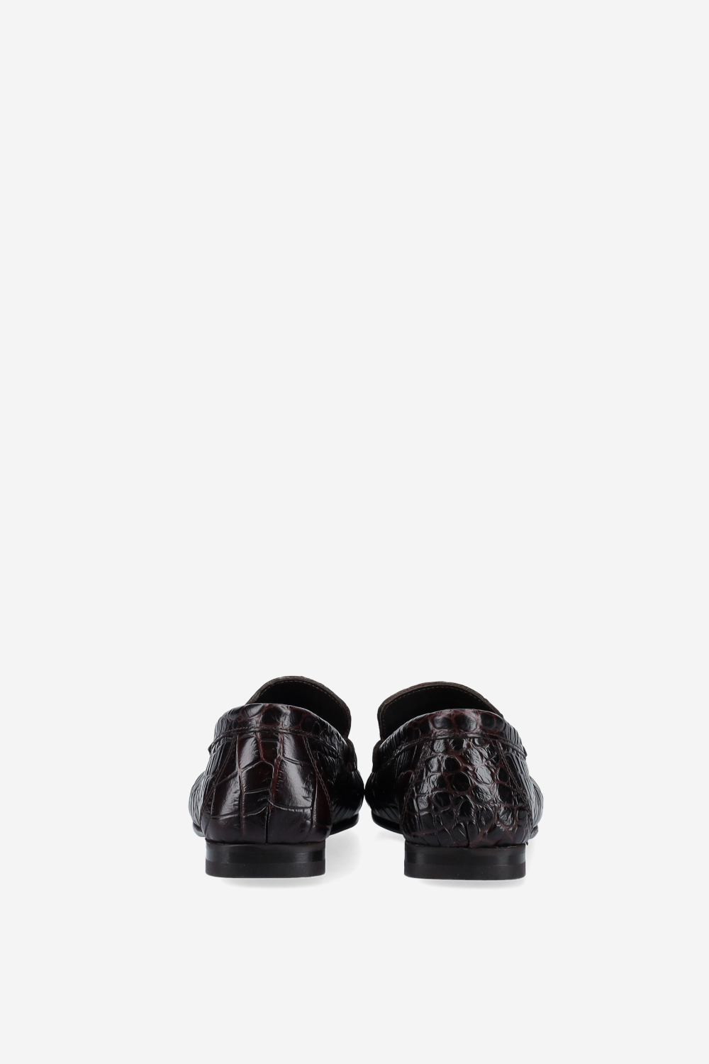 Penny croco wrinkle leather loafers