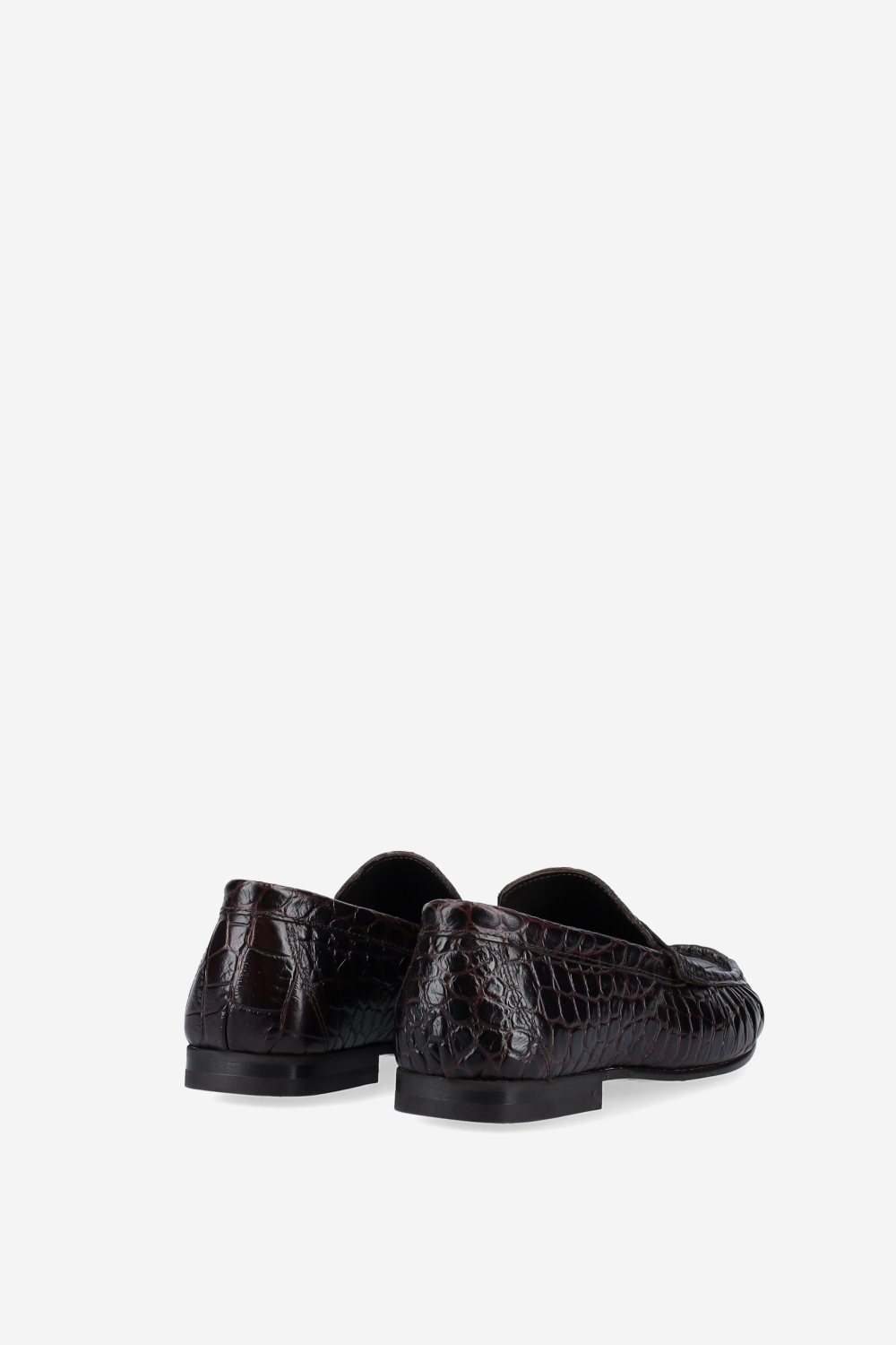 Penny croco wrinkle leather loafers
