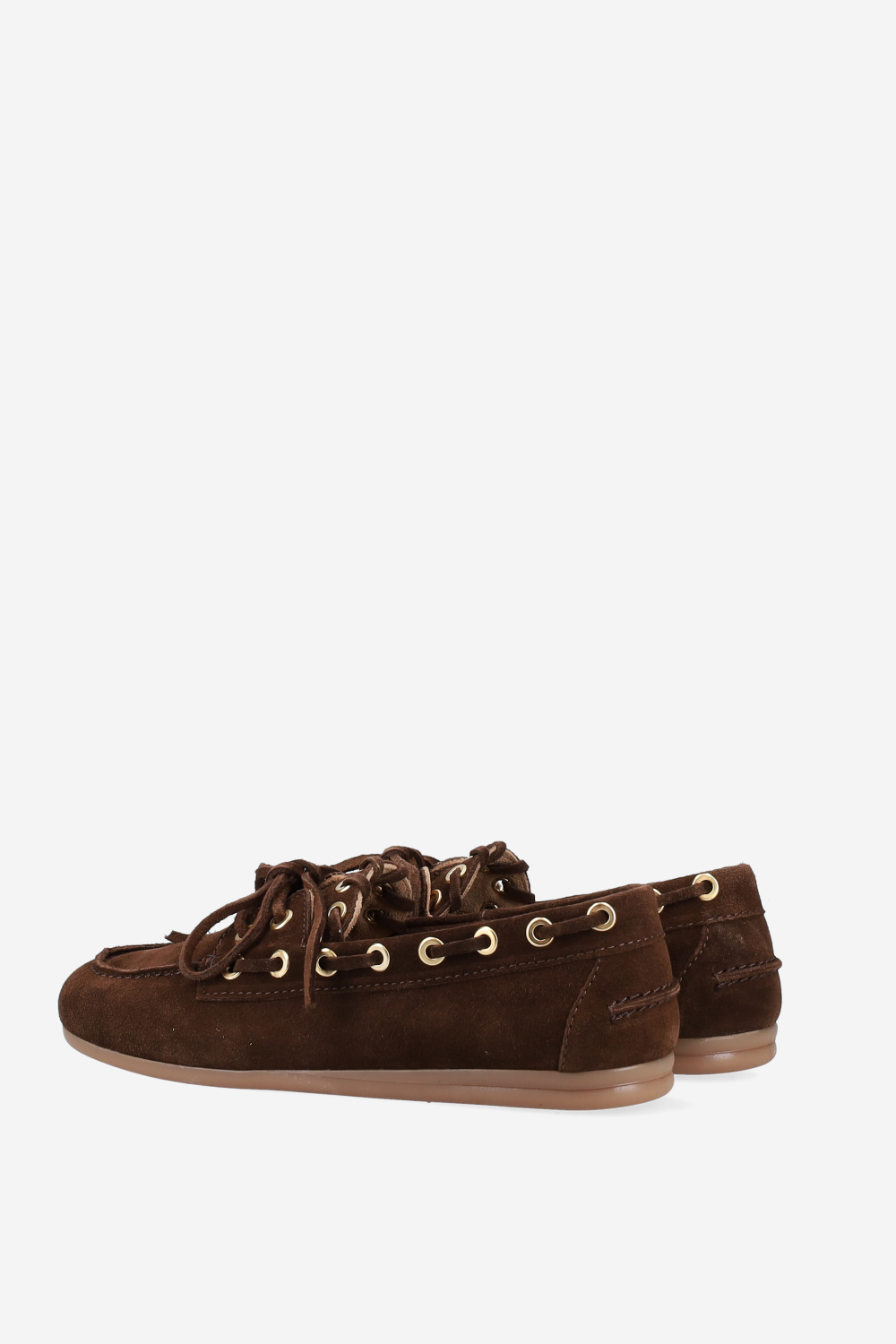 Boat saddle stitch suede loafers