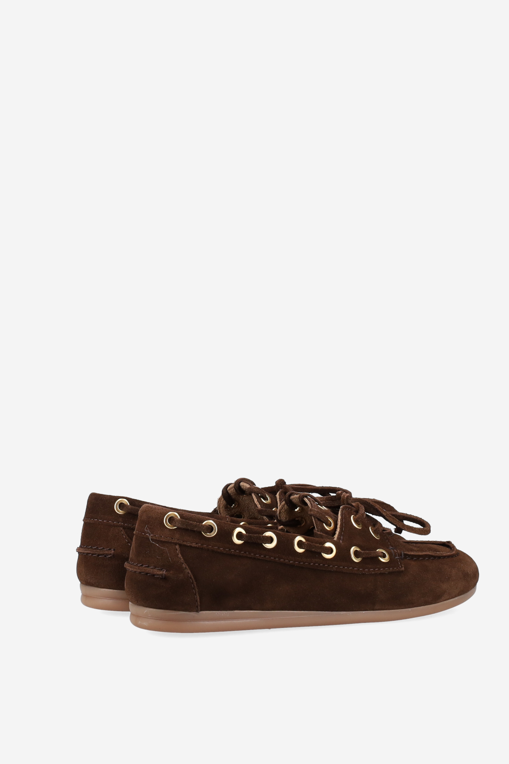 Boat saddle stitch suede loafers