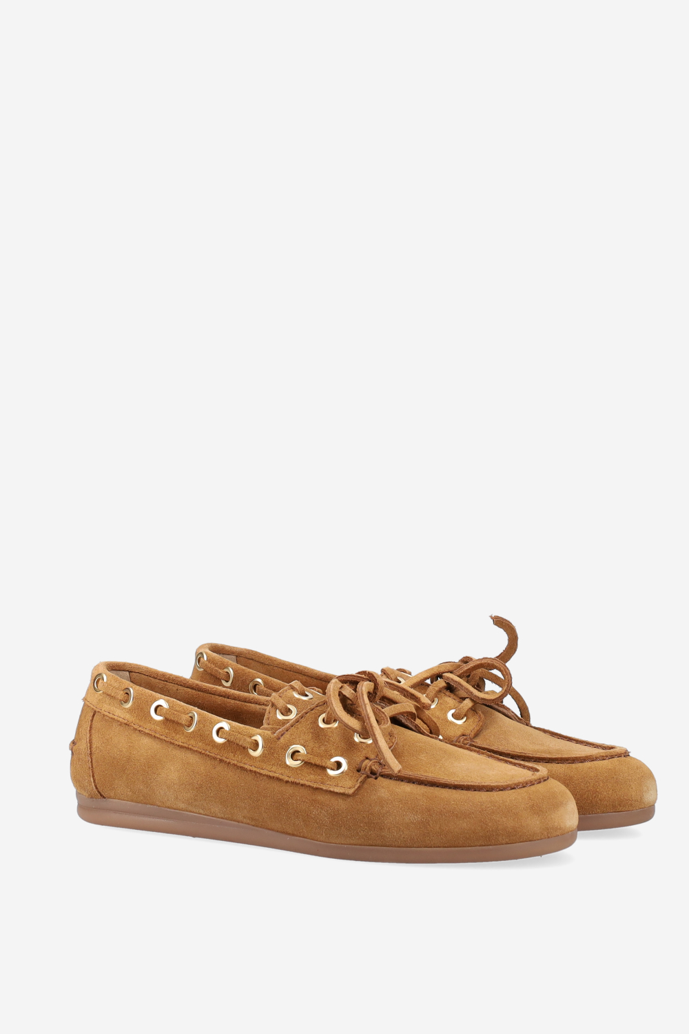 Boat saddle stitch suede loafers