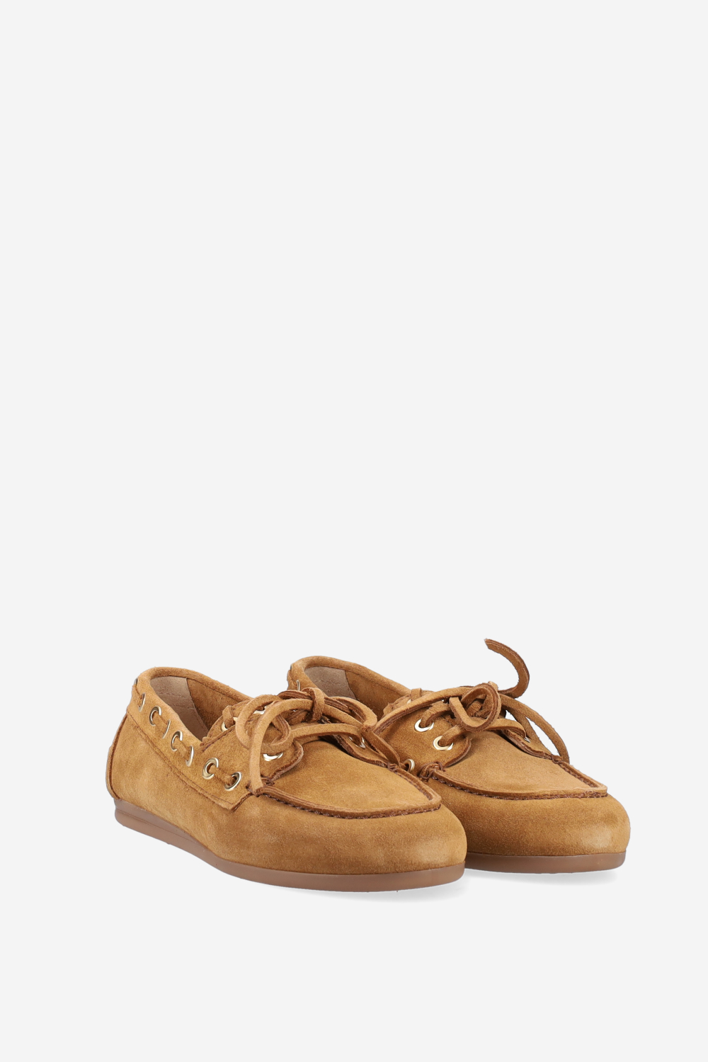 Boat saddle stitch suede loafers