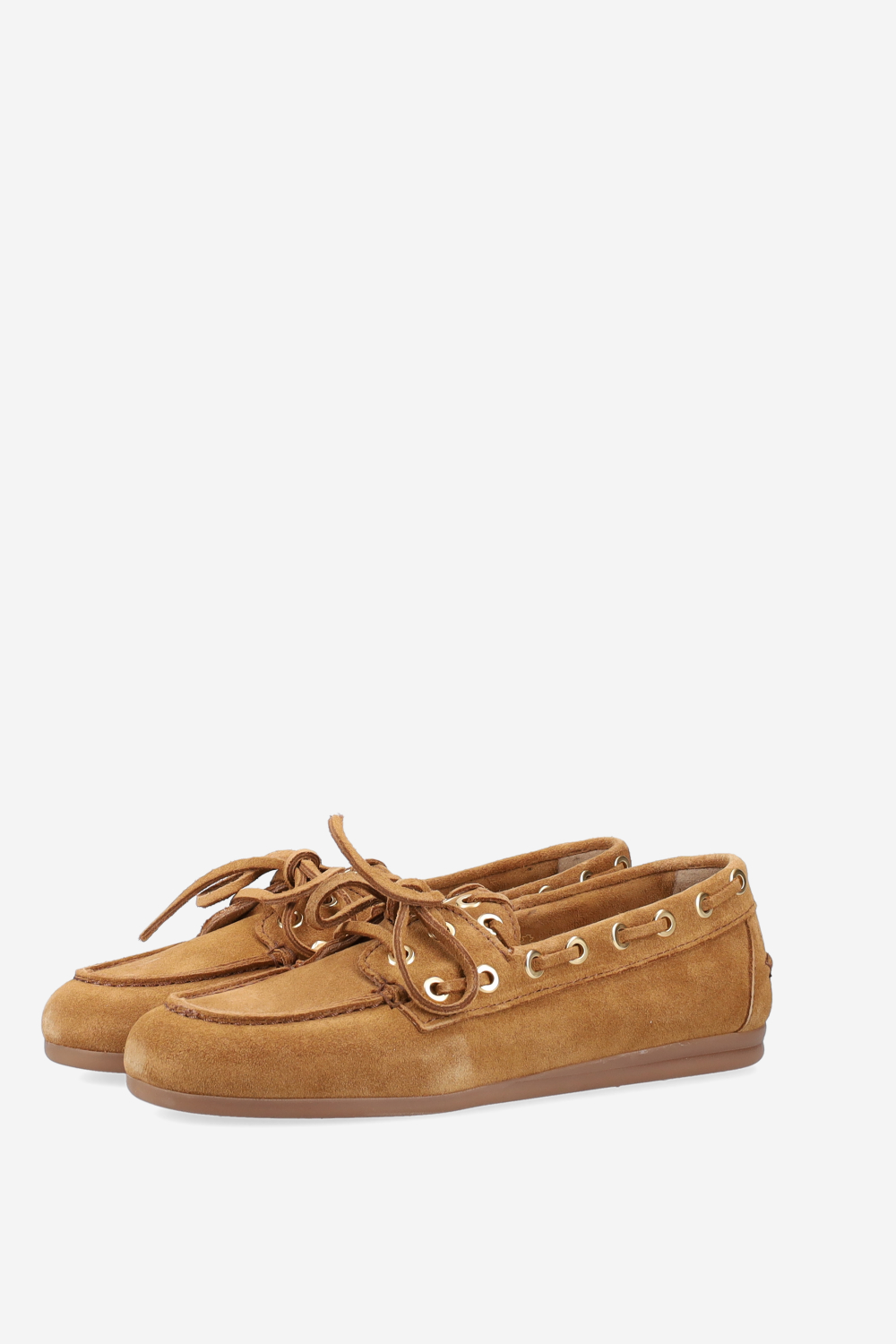 Boat saddle stitch suede loafers