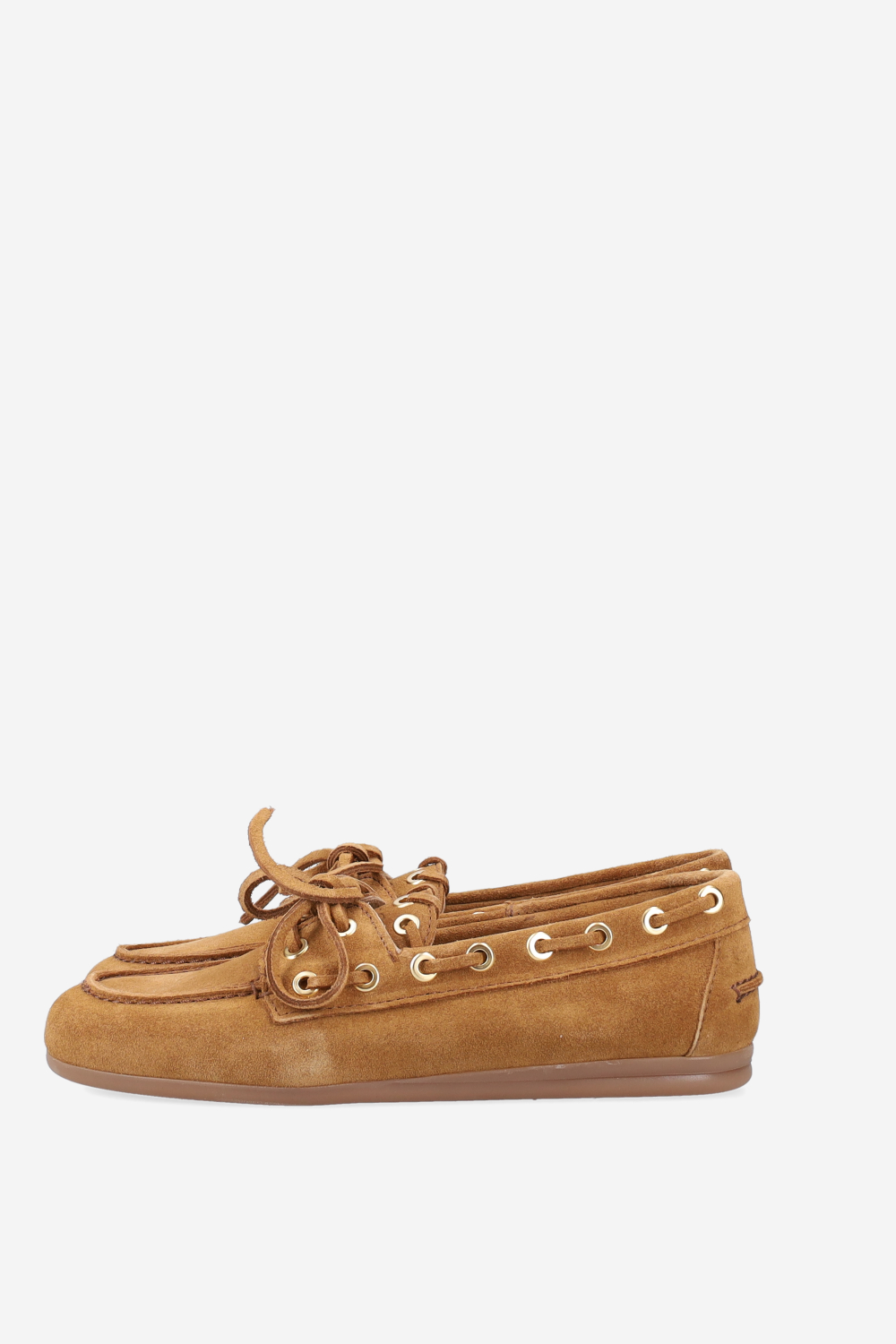 Boat saddle stitch suede loafers