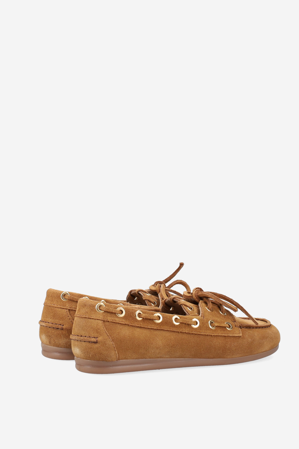 Boat saddle stitch suede loafers