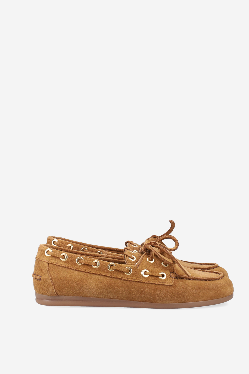 Boat saddle stitch suede loafers