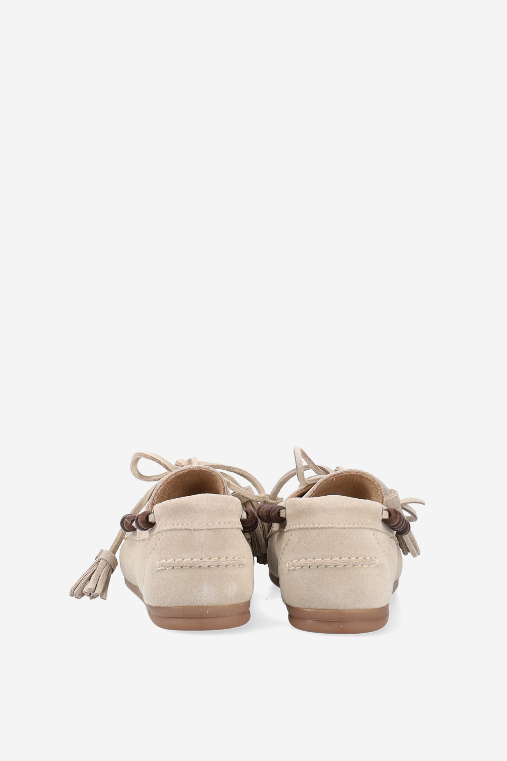 Boat brushed suede beads loafers