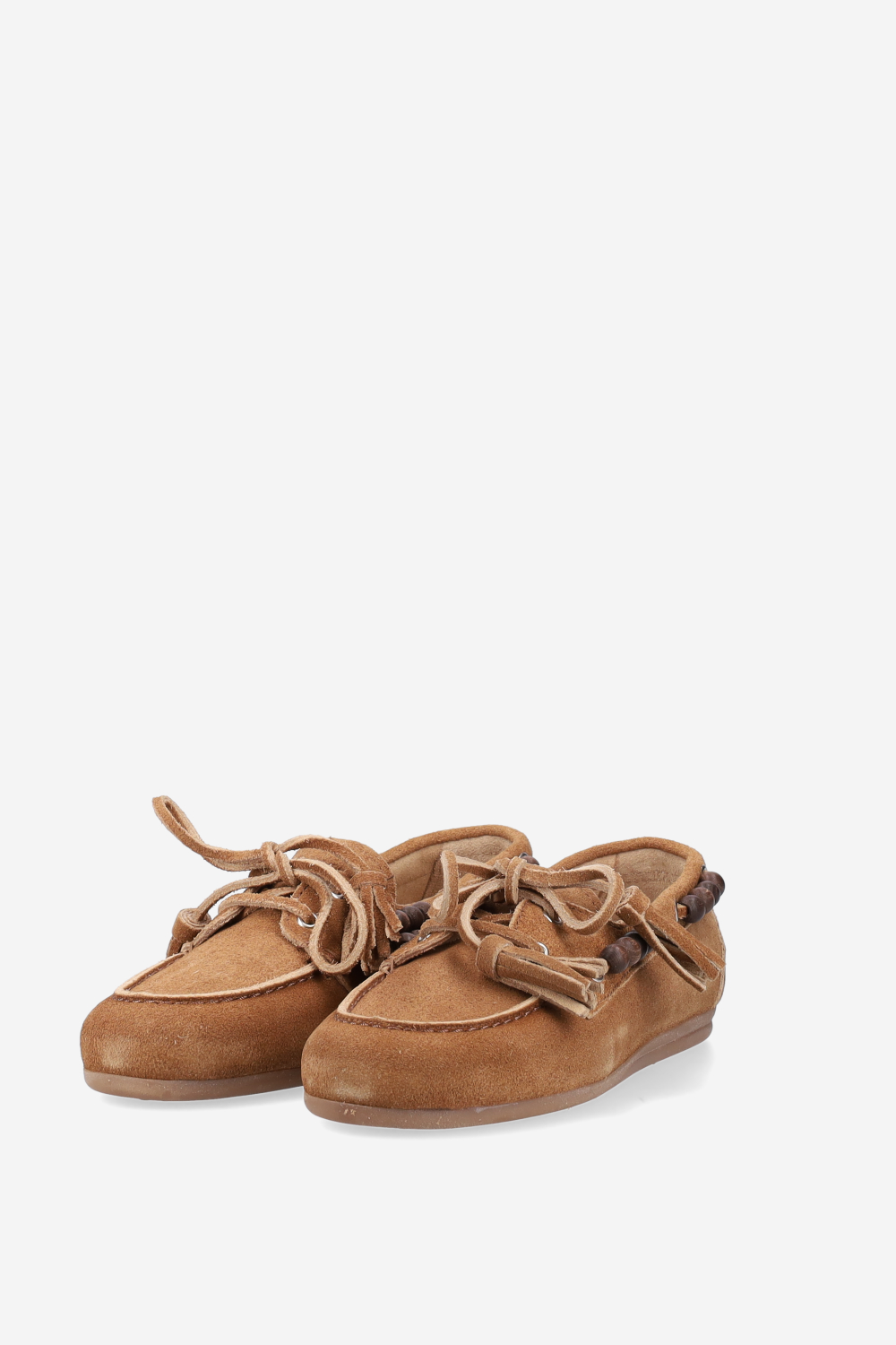 Boat brushed suede beads loafers