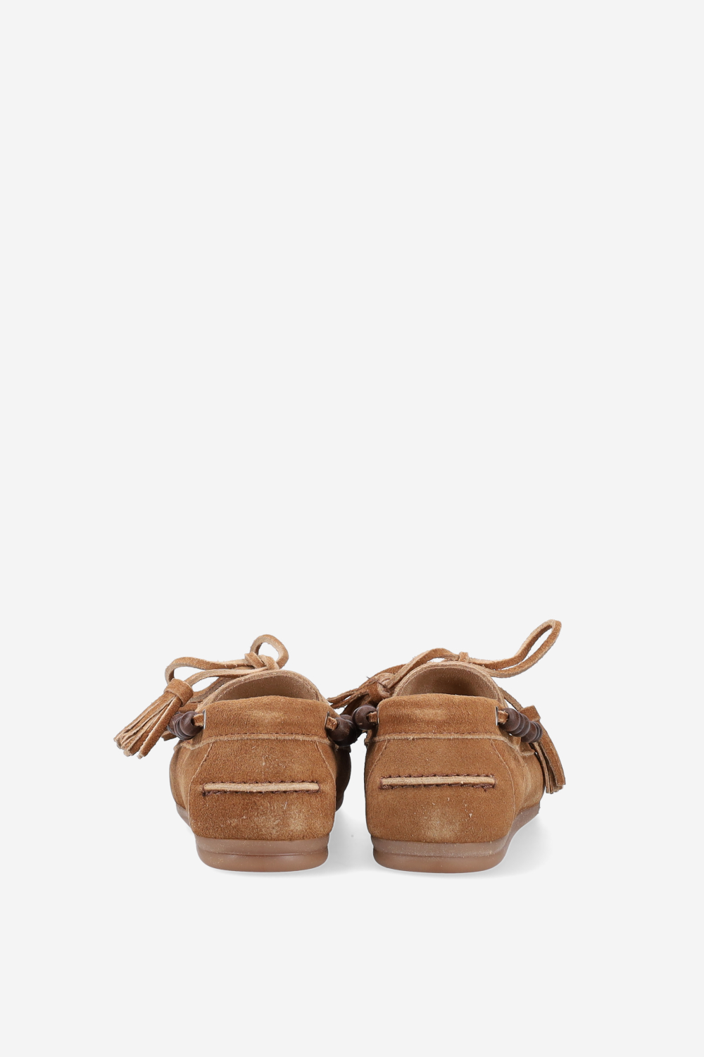 Boat brushed suede beads loafers