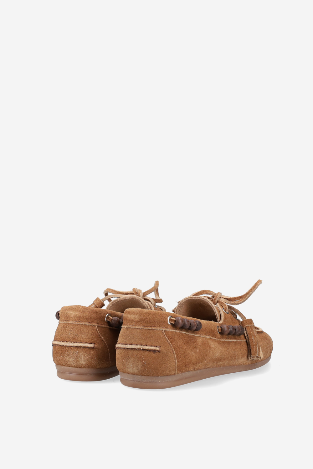 Boat brushed suede beads loafers