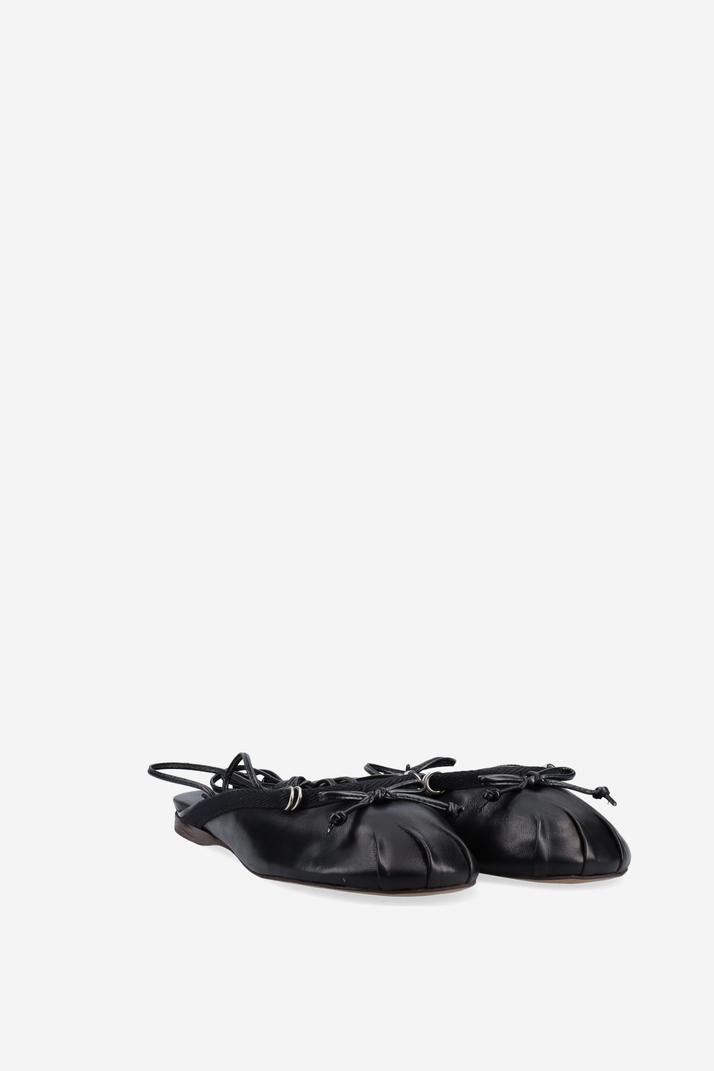 Vita leather lace-up ballerina mules