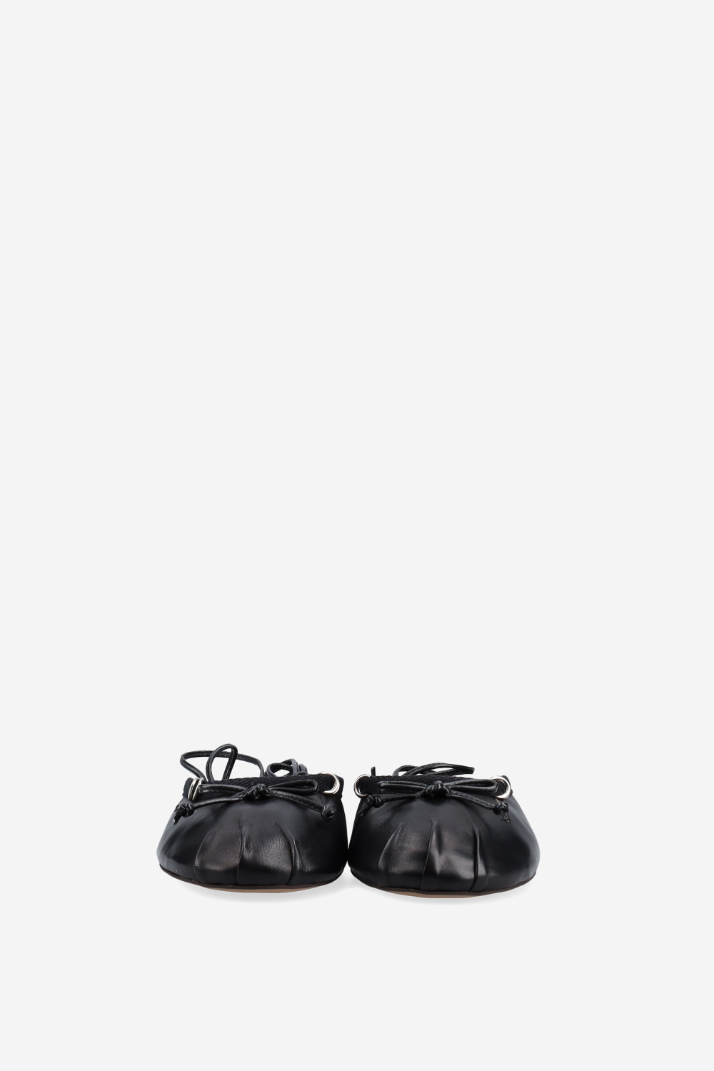 Vita leather lace-up ballerina mules