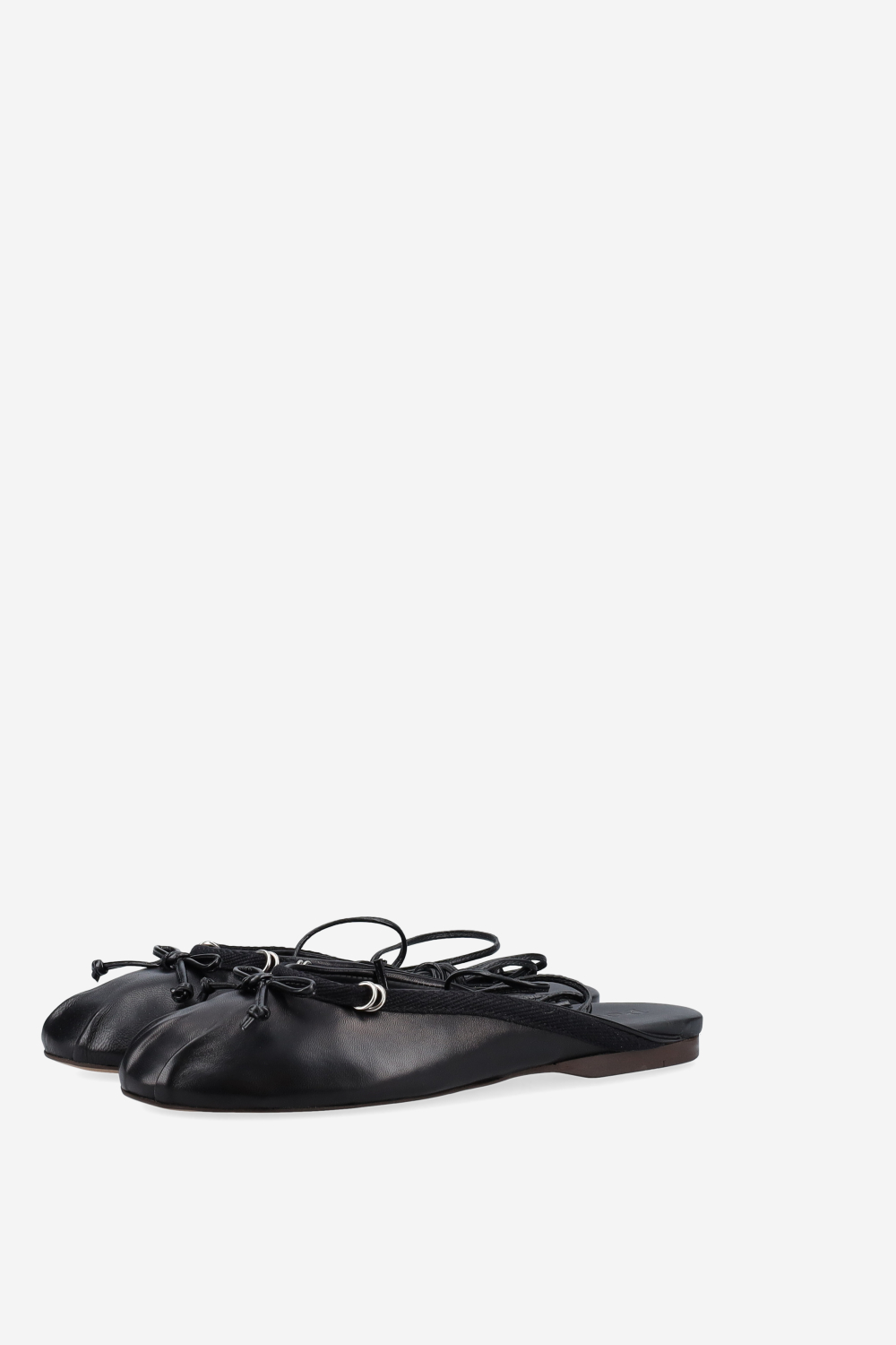 Vita leather lace-up ballerina mules