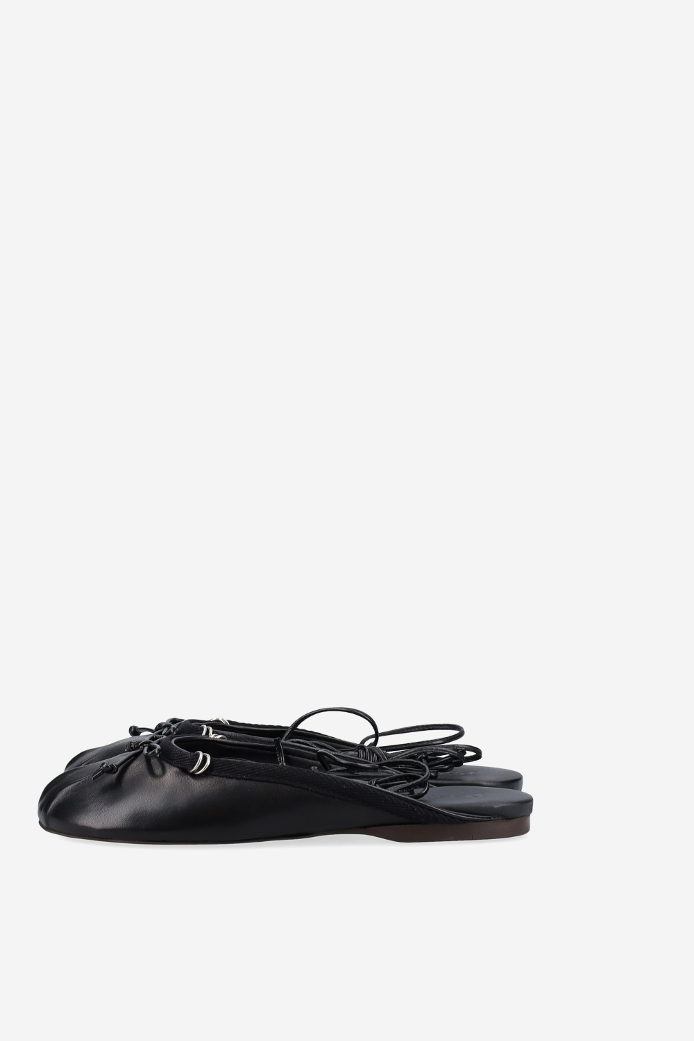 Vita leather lace-up ballerina mules