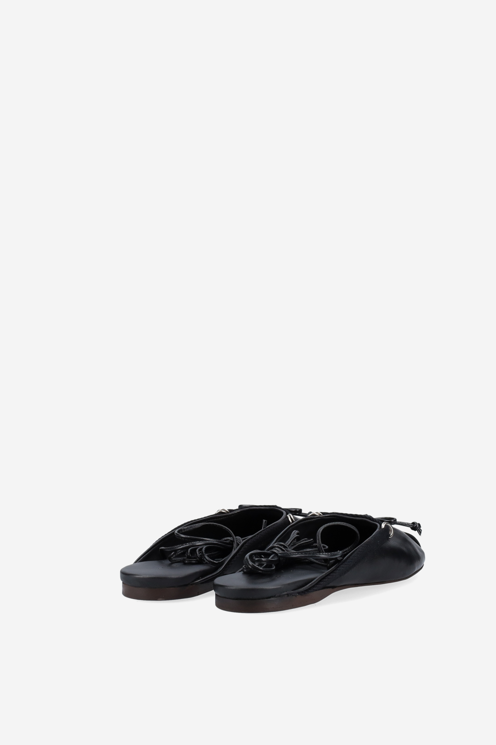 Vita leather lace-up ballerina mules