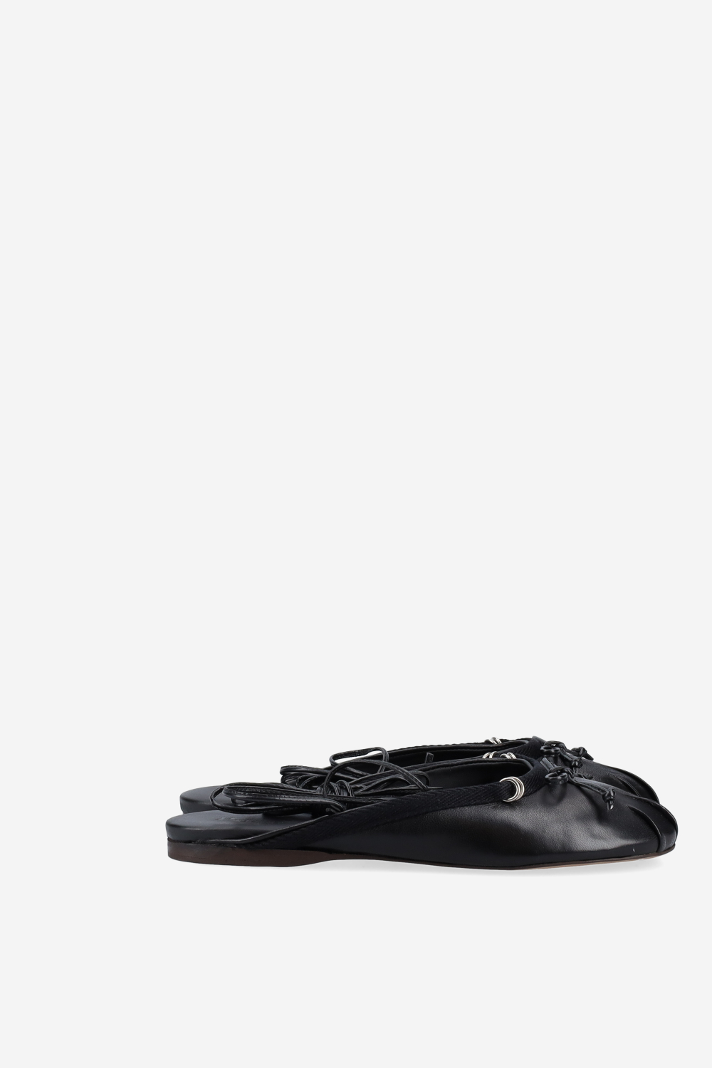Vita leather lace-up ballerina mules