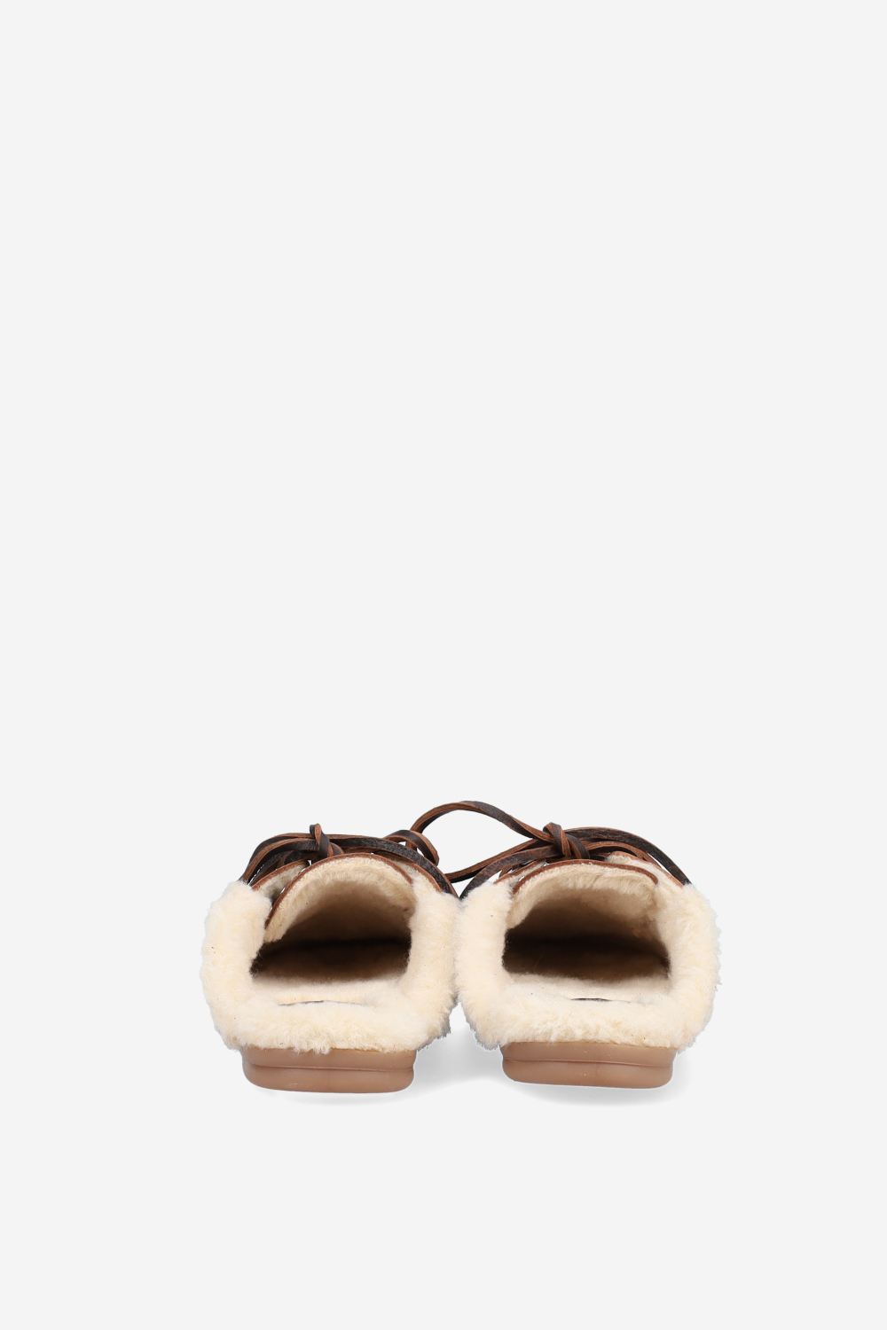 Titanium leather boat loafer mules