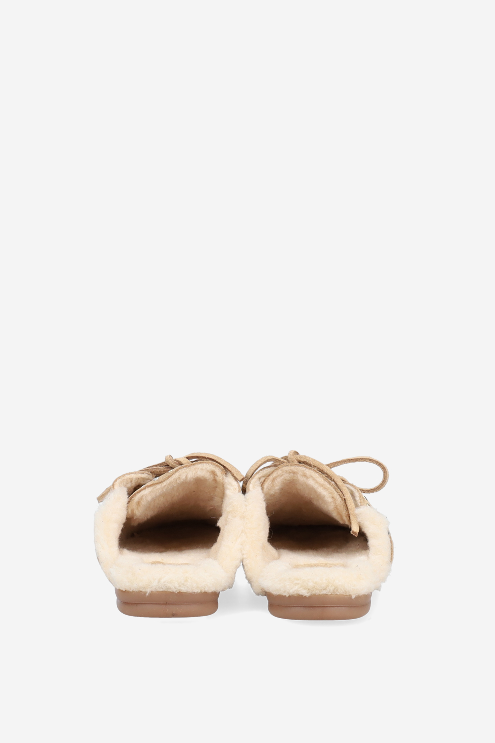 Titanium suede boat loafer mules