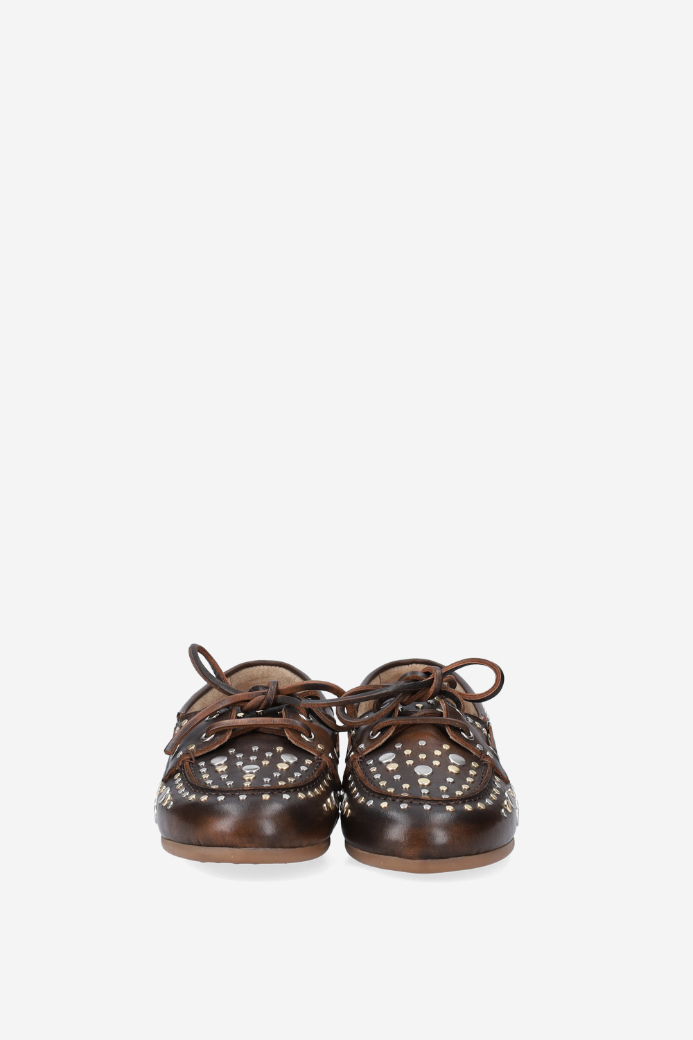Titanium leather boat loafers