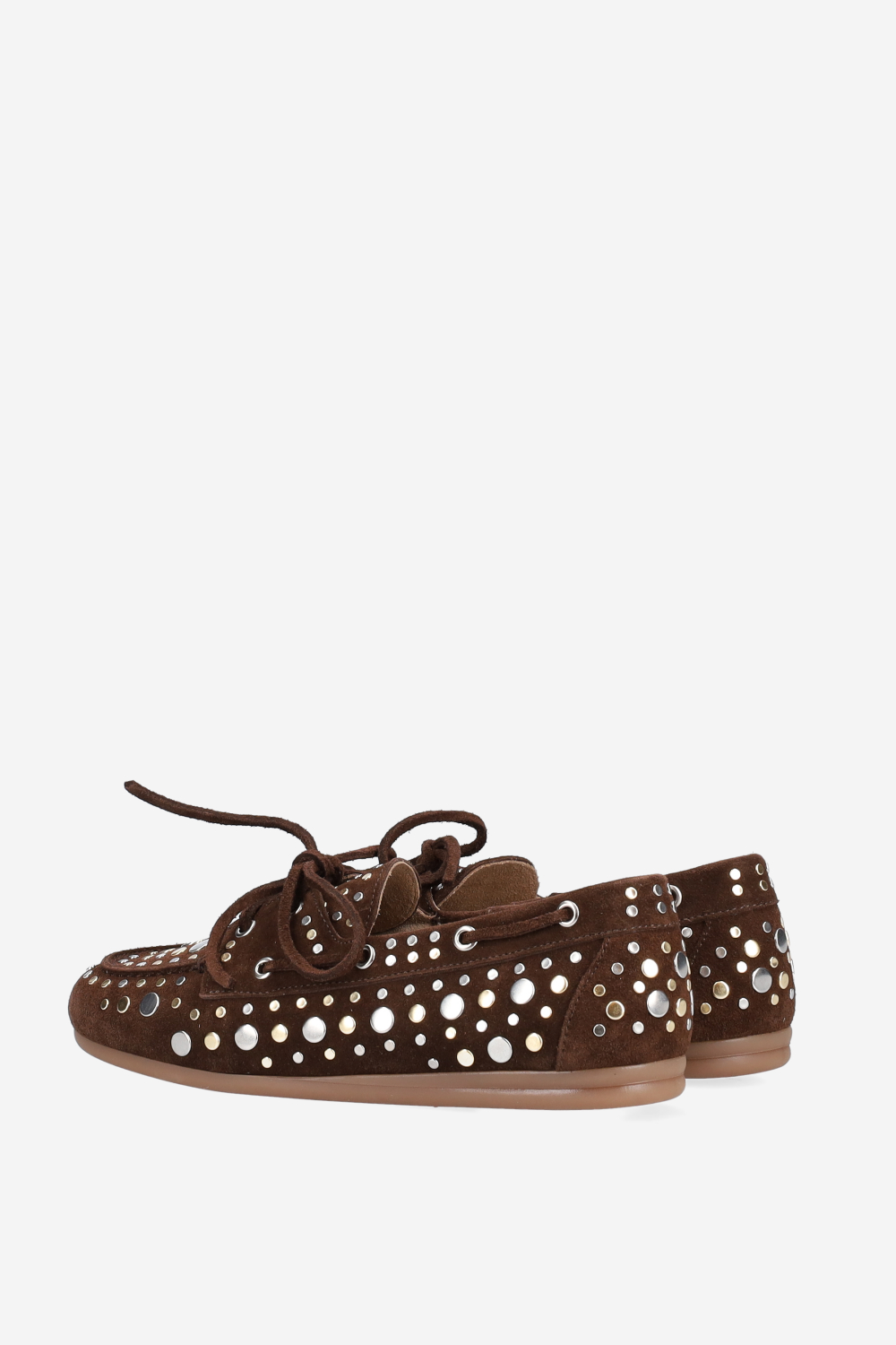 Titanium suede boat loafers