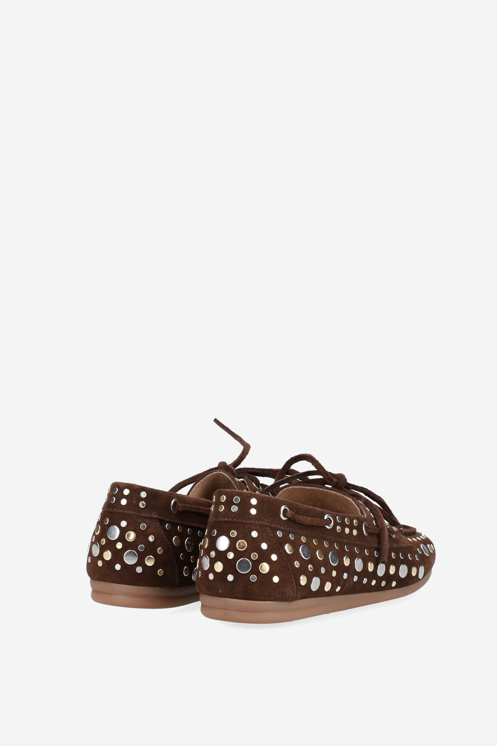 Titanium suede boat loafers