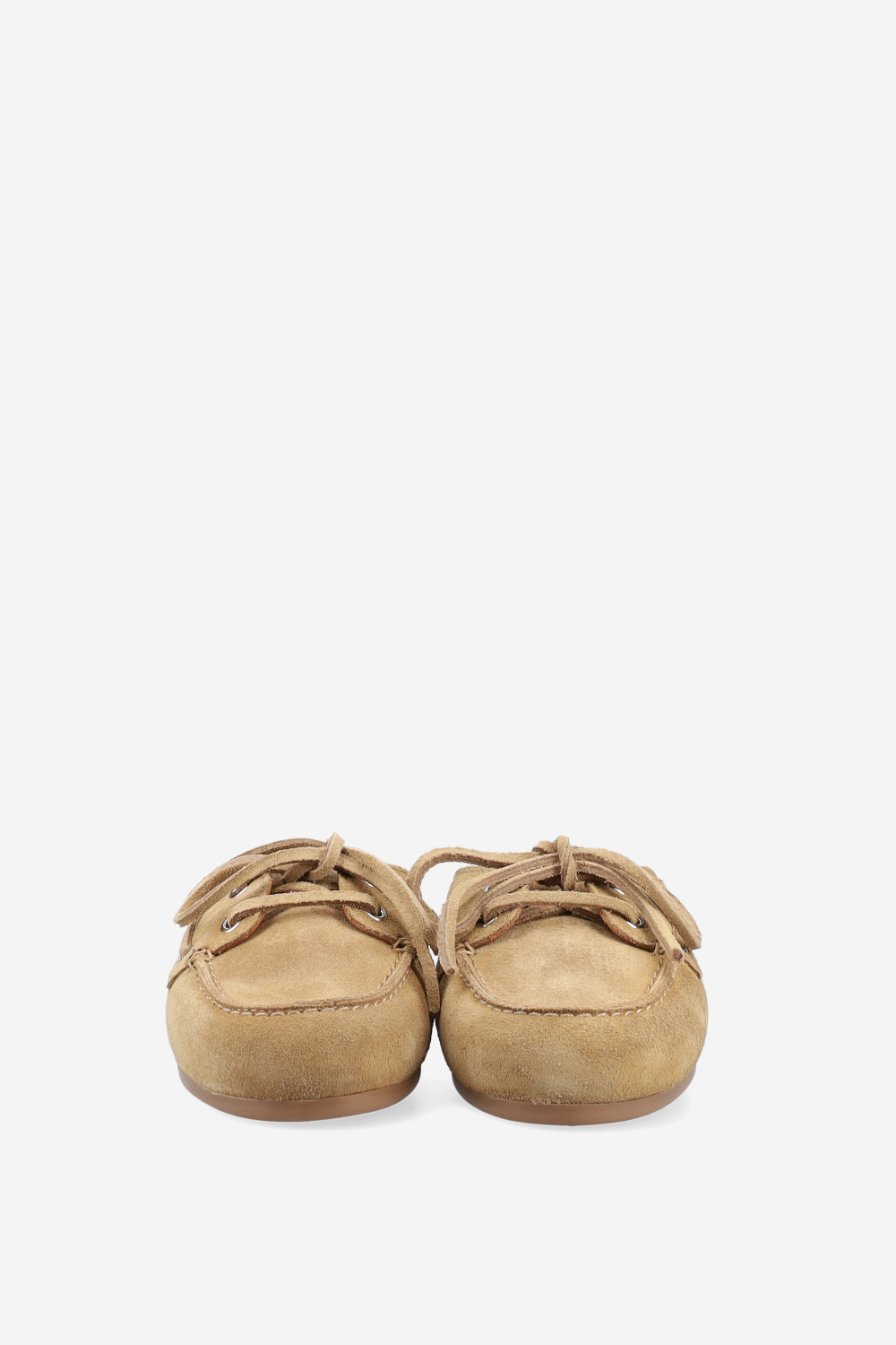 Boat loafer suede mules