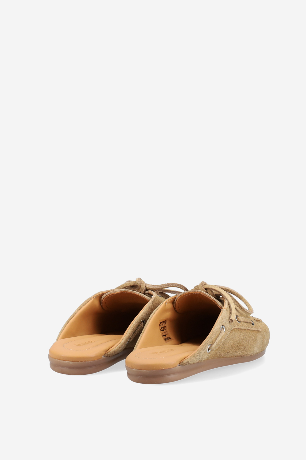 Boat loafer suede mules