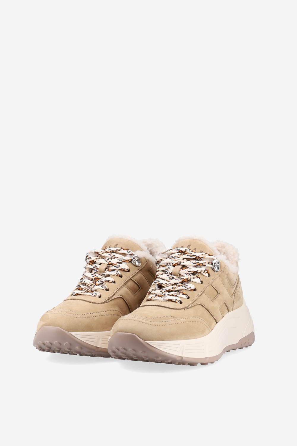 H669 suede fur sneakers