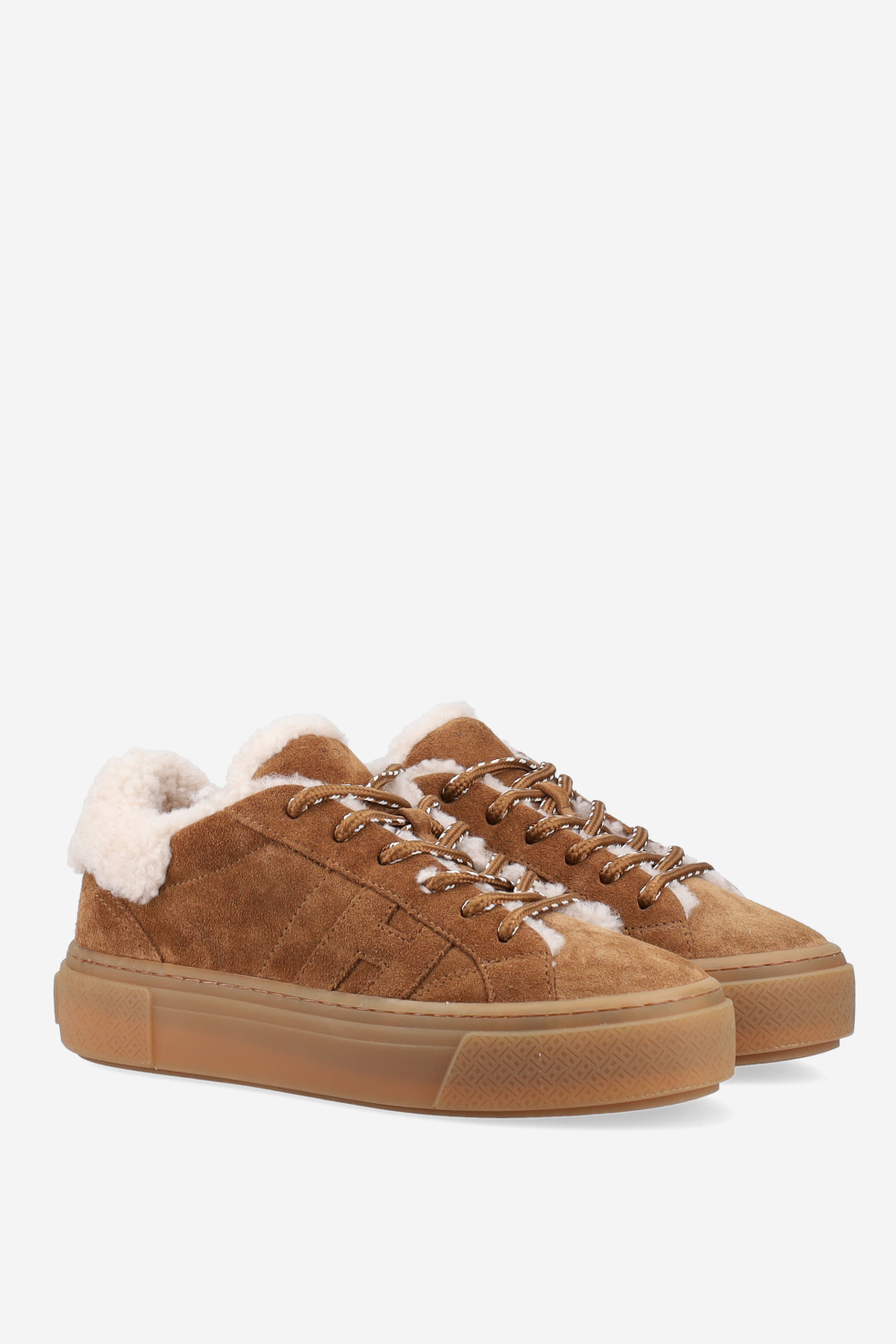 H705 fur suede sneakers