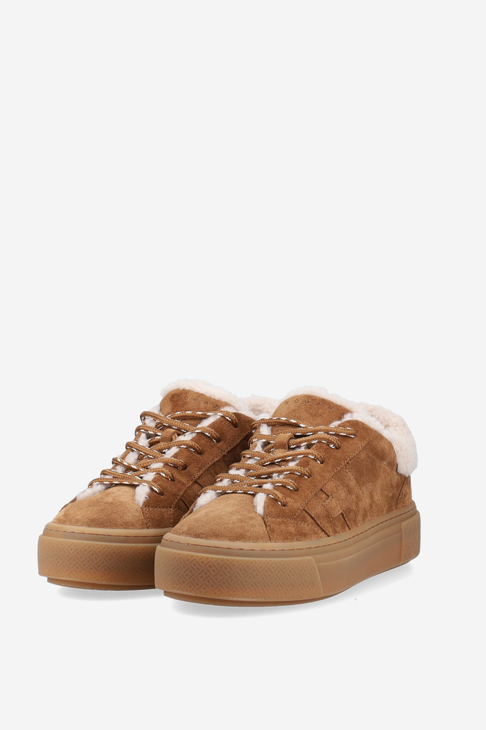 H705 fur suede sneakers