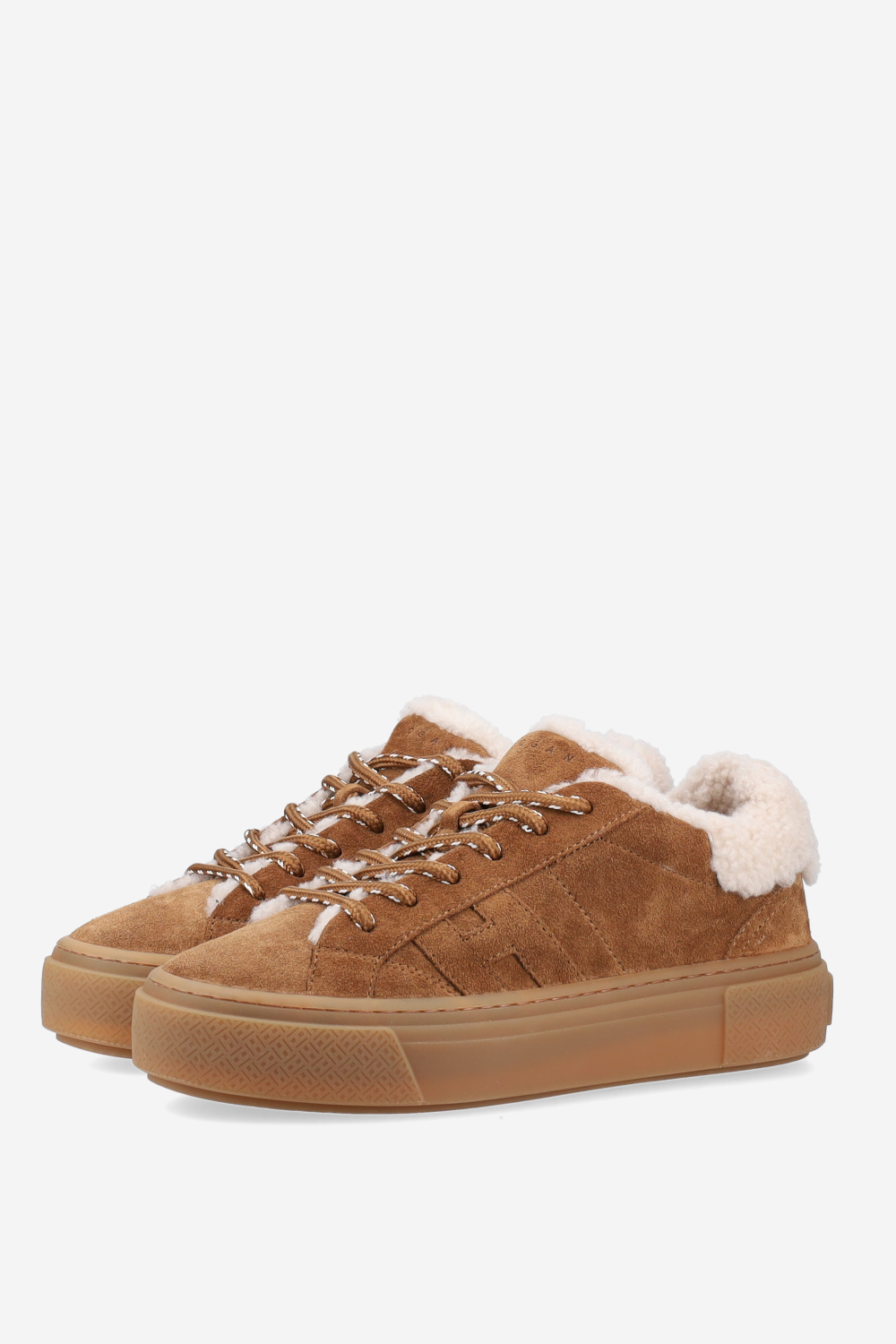 H705 fur suede sneakers