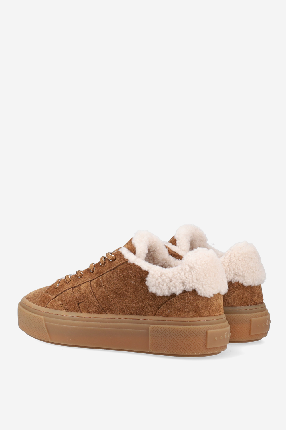 H705 fur suede sneakers
