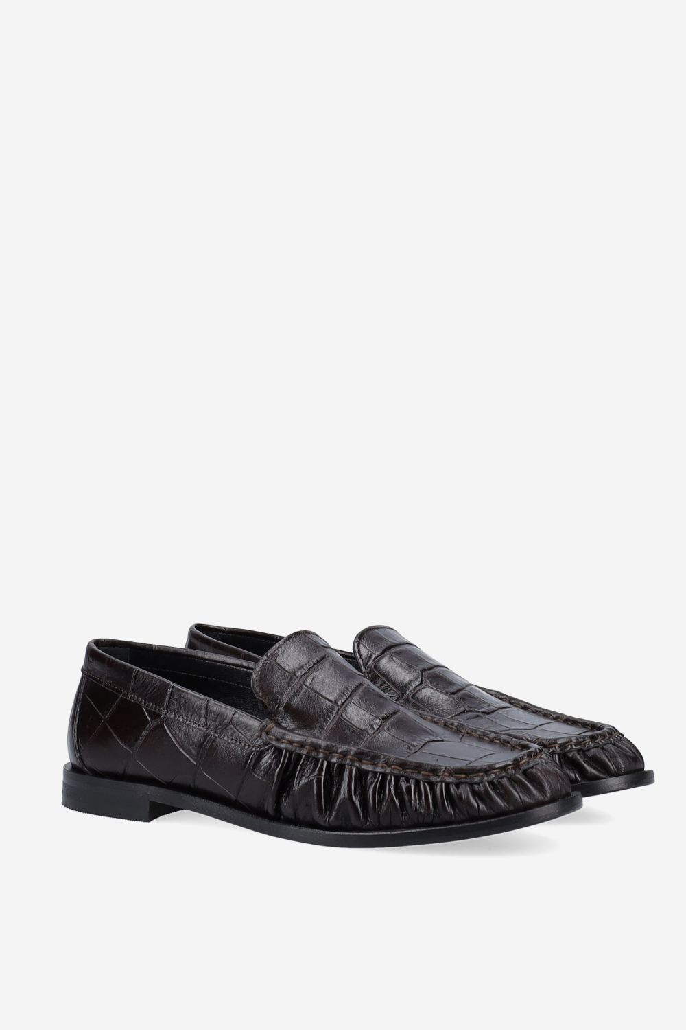 Rudi croco leather loafers