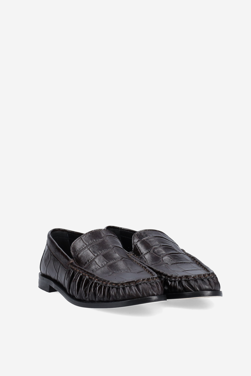 Rudi croco leather loafers