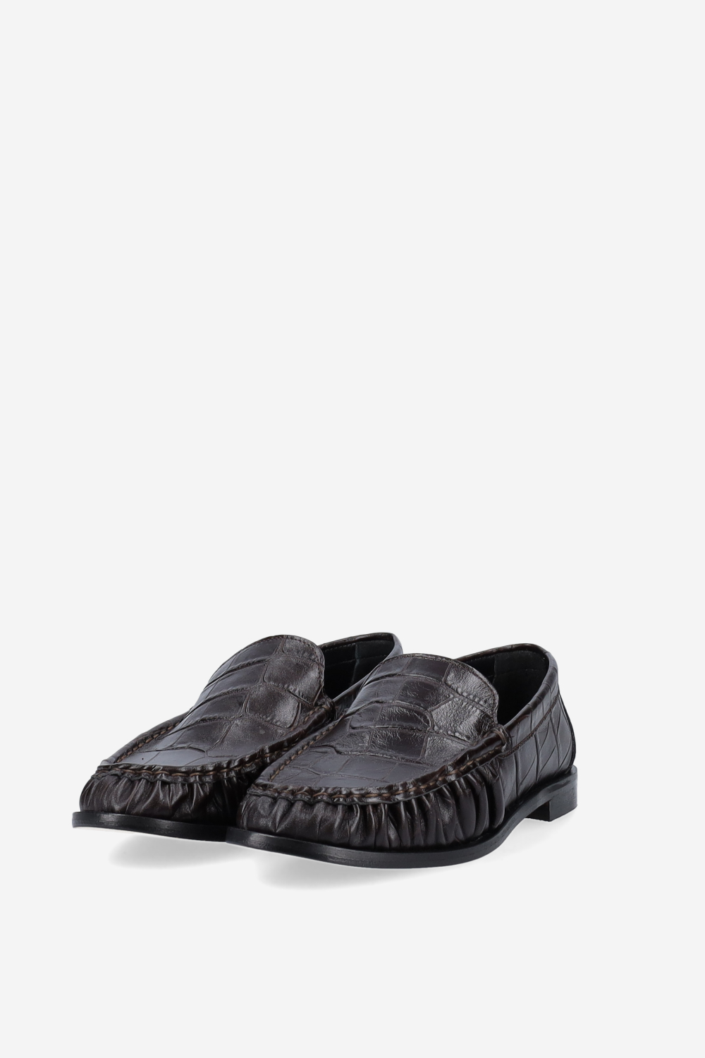 Rudi croco leather loafers