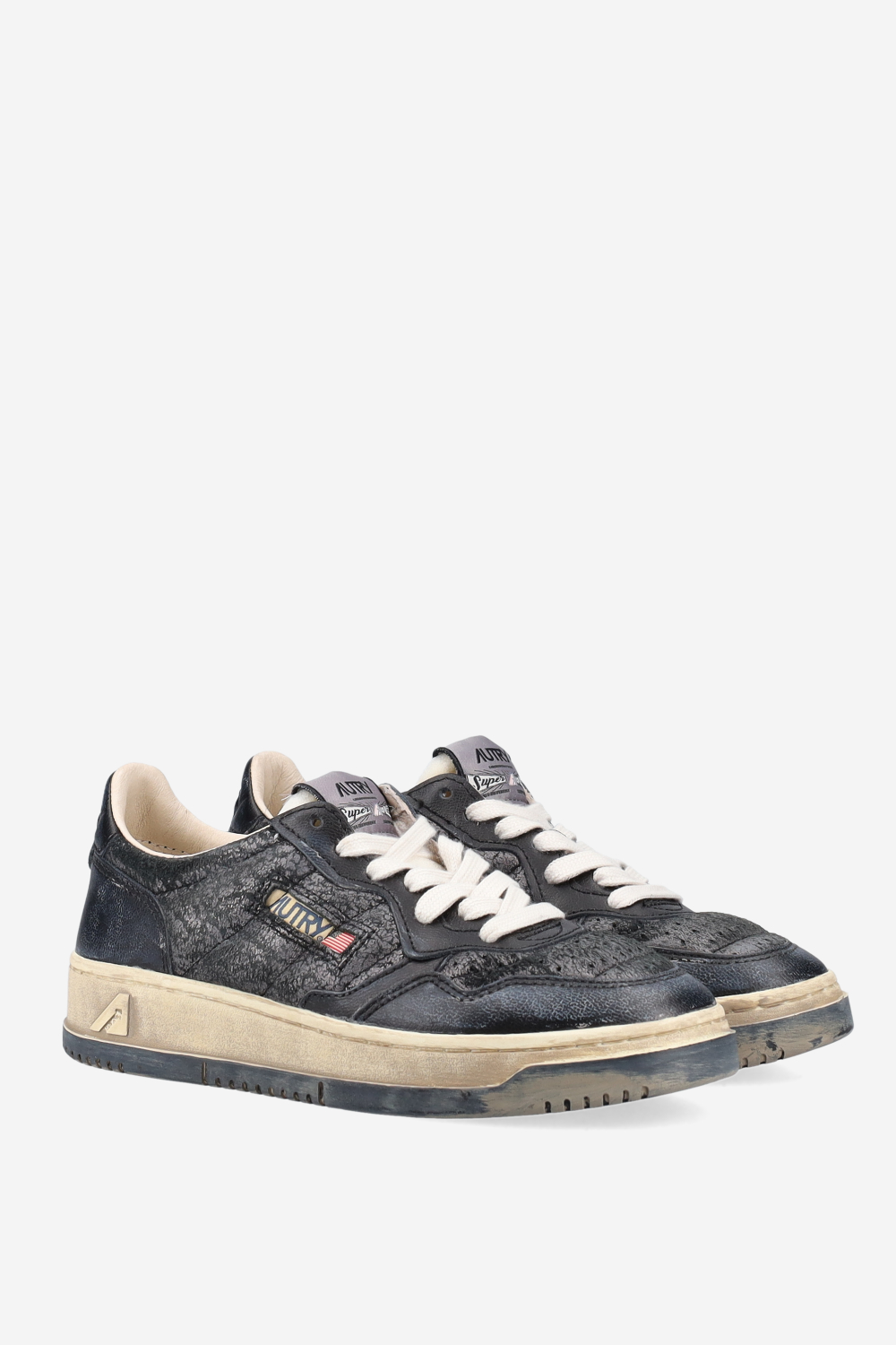Super vintage low leather sneakers