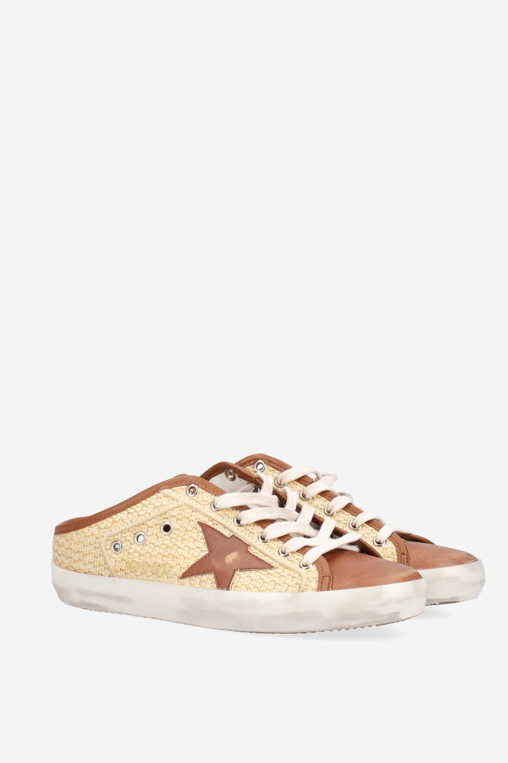 Super star sarbot raffia mule sneakers