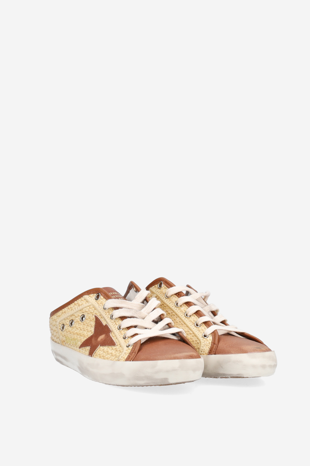 Super star sarbot raffia mule sneakers