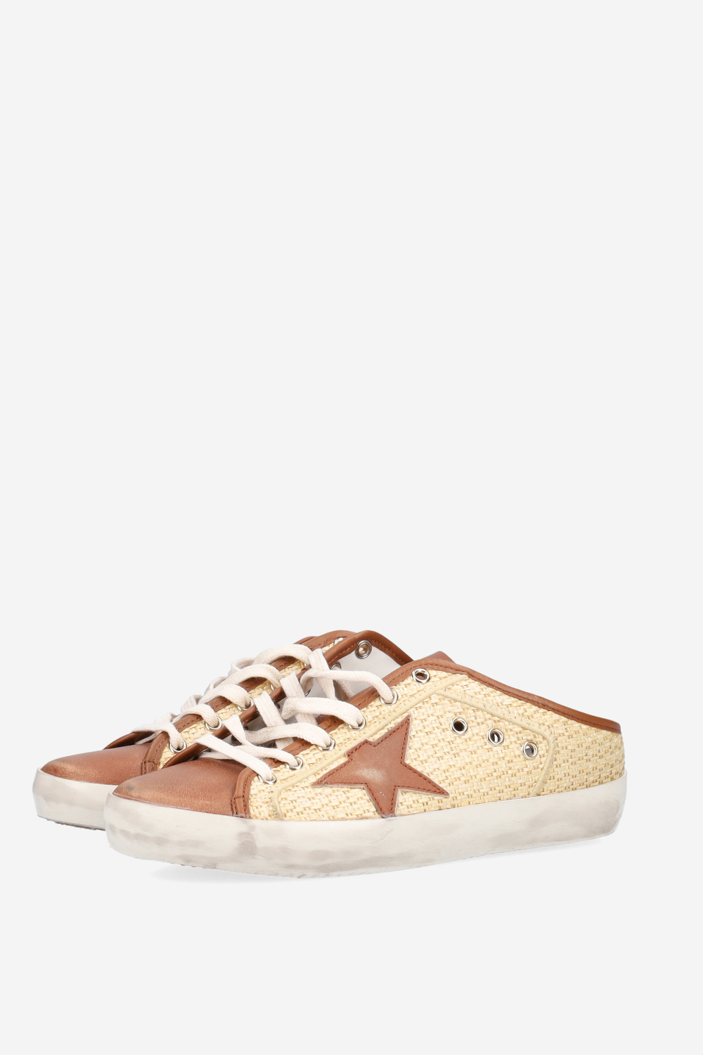 Super star sarbot raffia mule sneakers