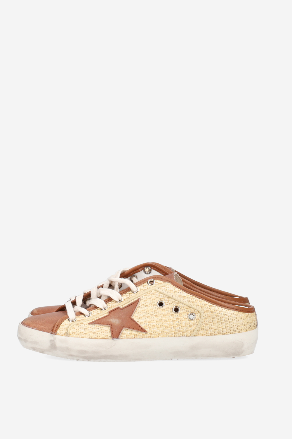 Super star sarbot raffia mule sneakers