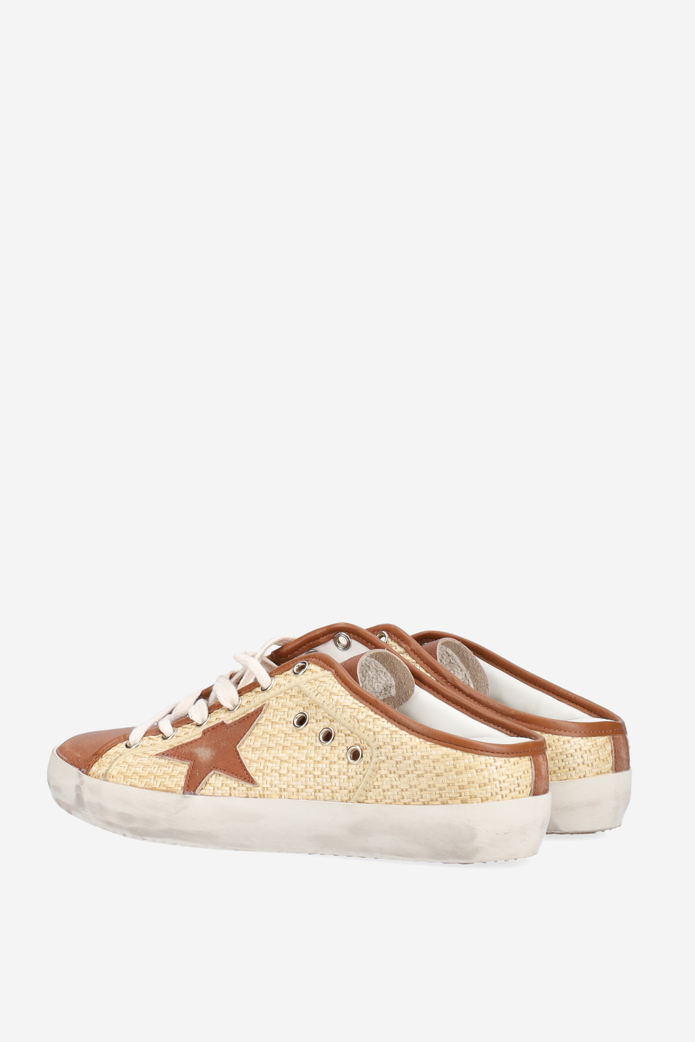 Super star sarbot raffia mule sneakers