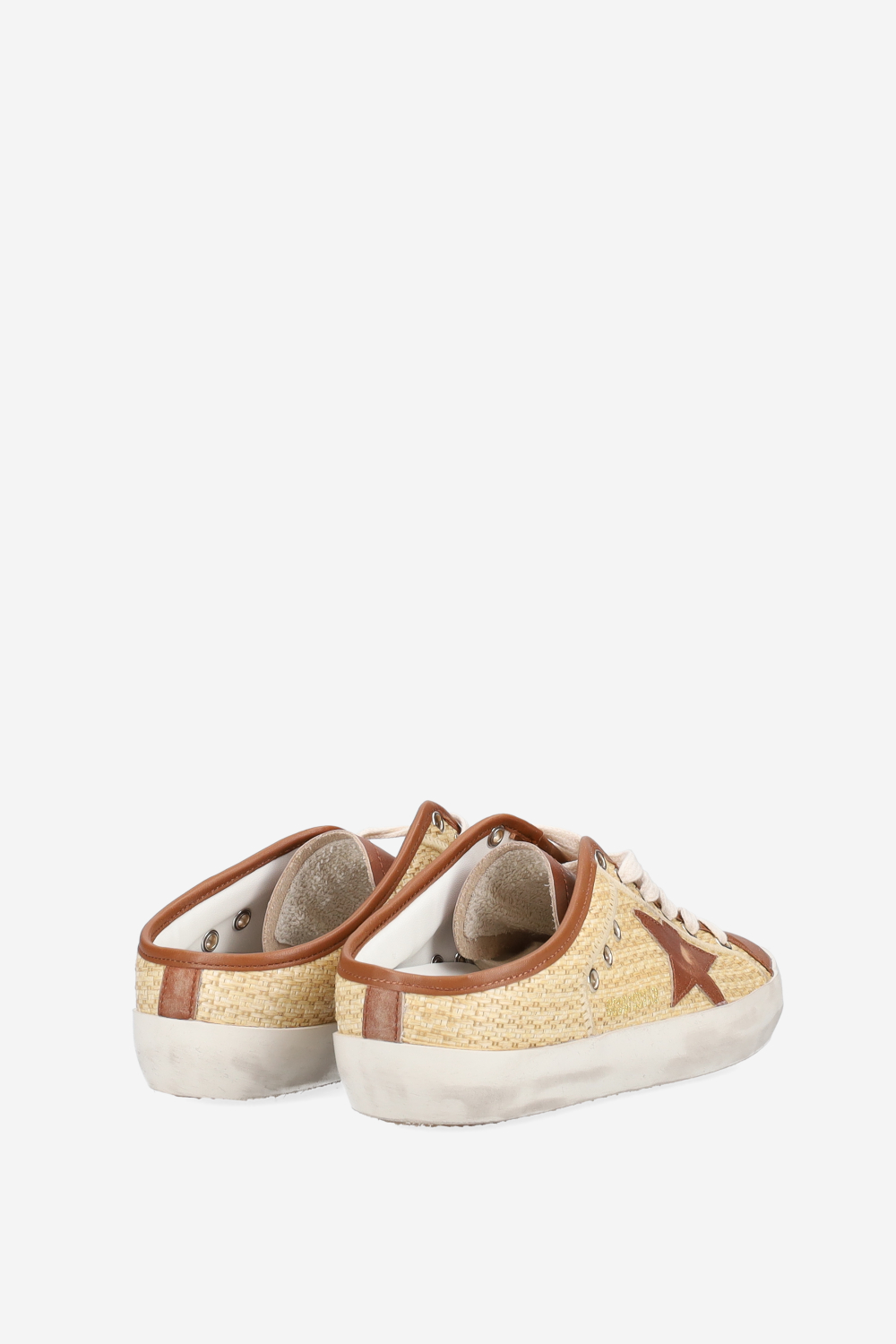 Super star sarbot raffia mule sneakers