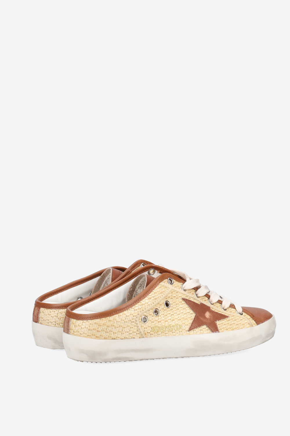 Super star sarbot raffia mule sneakers