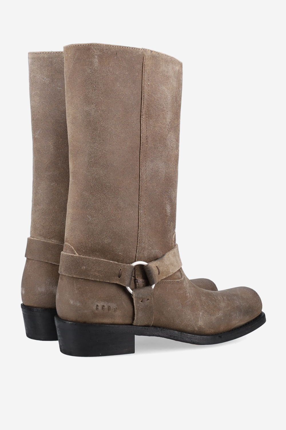 Biker square waxed boots