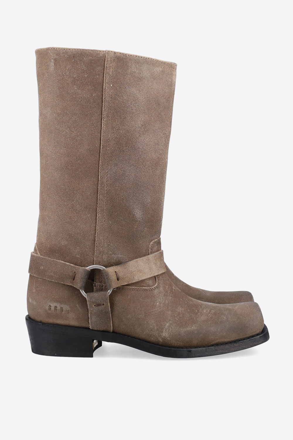 Biker square waxed boots