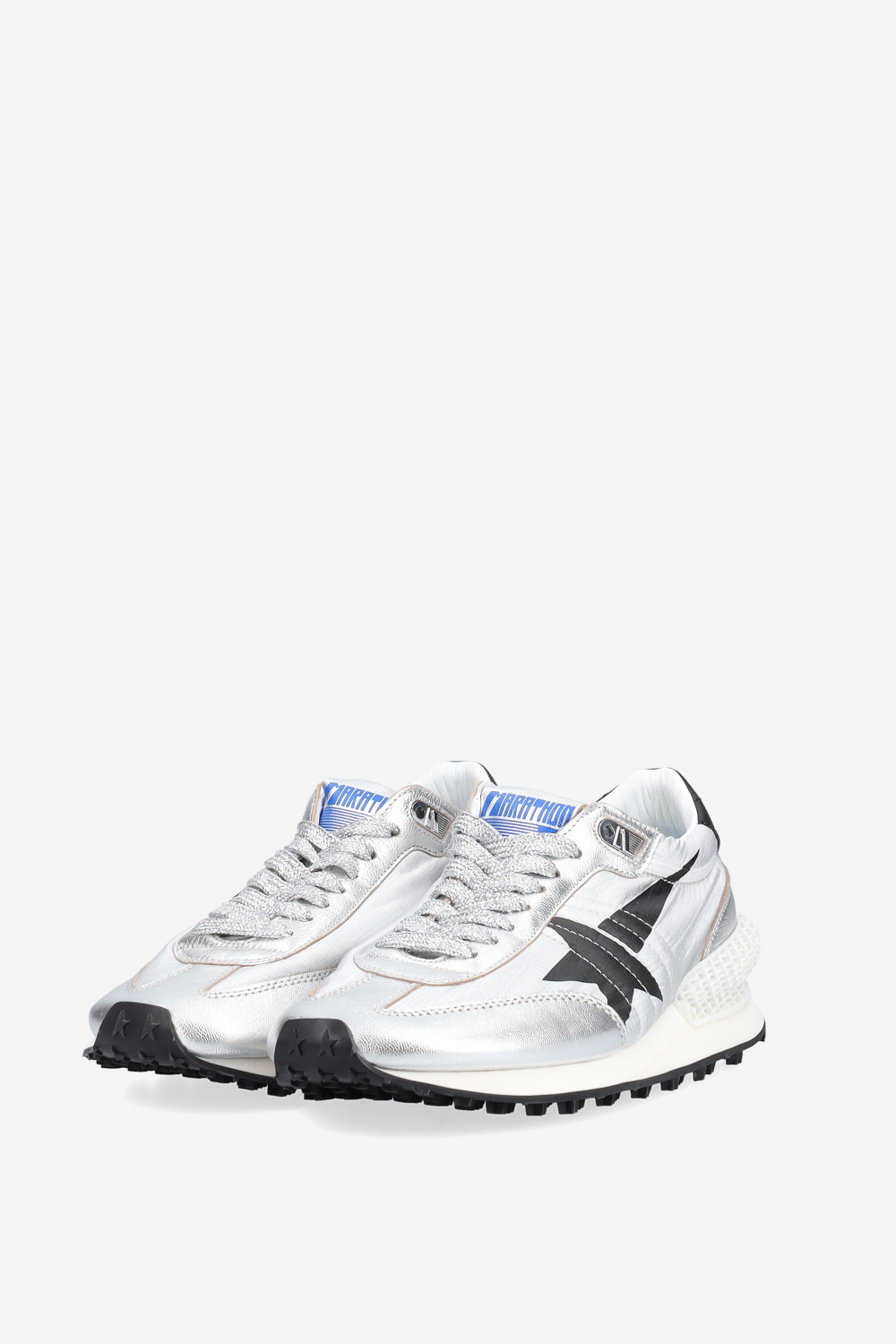 Running marathon leather/nylon sneakers