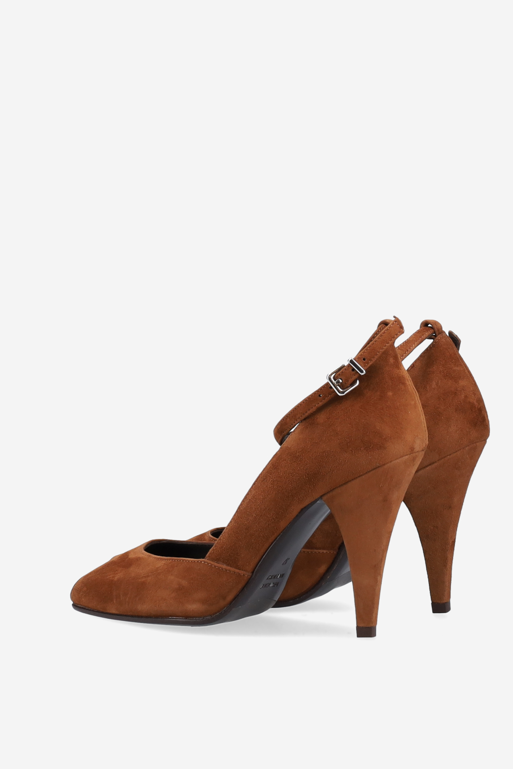 Open toe suede pumps