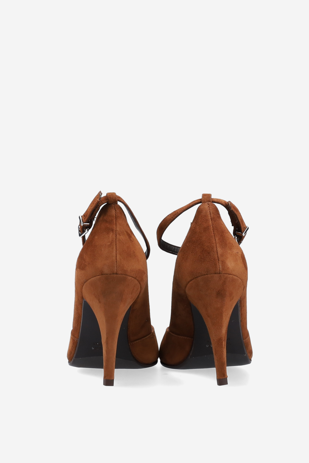 Open toe suede pumps